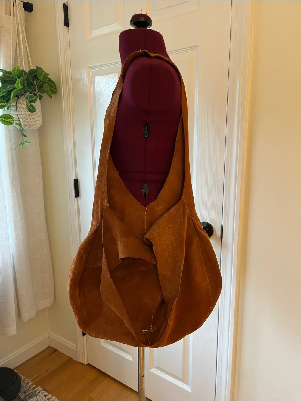 Vintage Pulicati Suede Hobo Bag in Cognac Brown